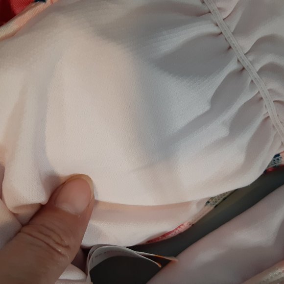 NWOT No Boundaries Juniors' Spring Bouquet Flounce Swimsuit Bikini Top - Picture 13 of 13